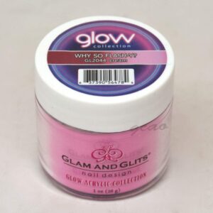 Glam and Glits ACRYLIC Glow in the Dark Dip Powder – Why So Flash-y 2044