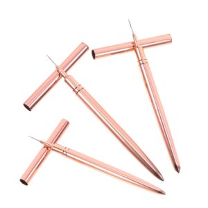 HAPINARY Professional Nail Art Liner Pen Set 3pcs Gold Pull Line Brush for Nail Design