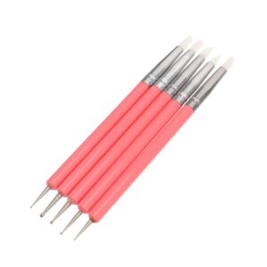 Baluue 1 Set Nail Art Dotting Tools Way Pens for DIY Nail Decoration for Fine Details and Patterns Durable Non Deformable Design for Home and Professional Use