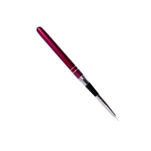 Hemoton Nail Art Striping Brush Pen Professional Set Short Red Liner Brush for Detail Paint Mental Handle Nail Art Makeup Tool