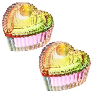 FOMIYES Unique Glass Nail Art Cup 2pcs Crystal Set for Friends Family Professional Manicure Tool