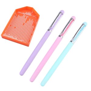 Hemoton 3pcs Nail Art Set for Women Drill Pen Nail Sculpting Tool Rhinestones Picker for Home or Salon Use