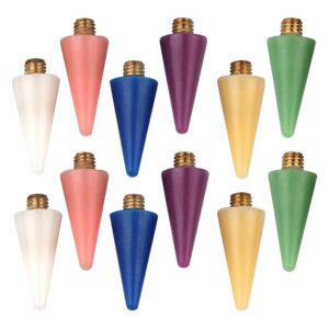 12pcs Nail Art Point Crayon Nail Dotting Pen Tip Gems Pen Head Nail Art Tools Dotting Pen Wax Head Replacement Dotting Pen Head Tip Nail Wax Replacement Manicure Picker Metal
