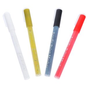 Hemoton Nail Art Pens Set of 4 Fine Tip Nail Polish Drawing Pen Acrylic Paint Marker for Nail Art and DIY Projects