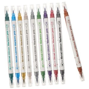 SOESFOUFU 10pcs Detachable Nail Art Pens Set Double-ended Nail Art Brushes for Manicure