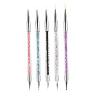 SOIMISS Professional Nail Art Brush Set Includes Dotting Pen Drawing Pen More for Diy Manicure