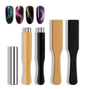 FantasyDay 5 Pcs Pieces Nail Magnet Tool Set>Double-Head Nail Magnetic 3D Magnetic Cat Eye Gel Polish Nail Art>for DIY 3d Magnetic>Salon>Studio or Home