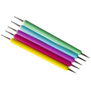 BELLIFFY 5pc Nail Art Tools Set Dotting Pen Stylus Tool for Nail Art Embossing Pen Pattern Tracing Sculpting
