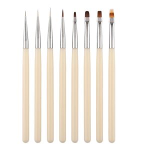 iFancer Nail Polish Pens Gel Polish Liner Pens Nail Art Drawing Liner Brushes Nail Design Tool Kit>8 PCS