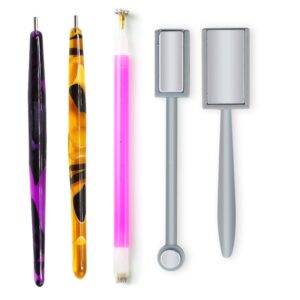 Minejin 3D Nail Art Cat Eye Gel Magnet Stick Manicure Magnetic Pen Tools 5Pcs