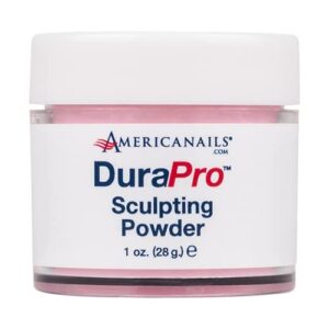 Americanails DuraPro – Sculpting Powder – Professional Nail Acrylic Powder -Smooth Finish> Quick Dry> No Lamp Needed – Ideal for Nail Sculpting & Designing 1 oz. Bright Pink