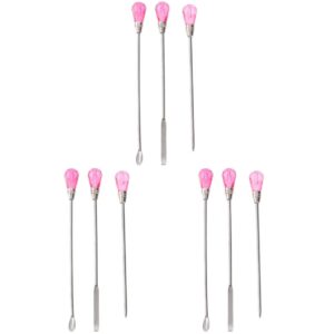 6 Sets 6PCS nail art design tip DIY manicure nail painting nail art dotting tool color mixing spatula nail stirring rod nail spatula nail art tools palette dedicated