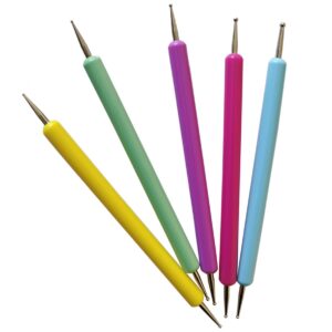GALPADA Nail Art Tools Kit 5pcs Dotting Pen Set for Detail Manicure Safe Materials