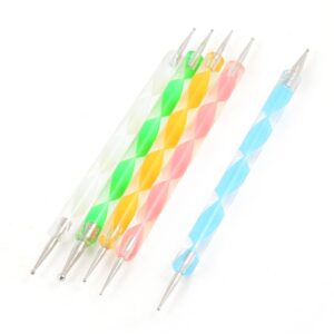 Qtqgoitem 5 Pcs Assorted Color 2 Way Nail Art Dotting Painting Pen Manicure Tool (model: dcb 679 fa4 e93 deb)