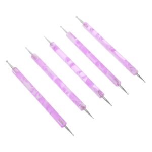 Healvian Nail Art Sets 5pcs Dotting Pen Kit Stainless Steel Dot Paint Pens for Manicure