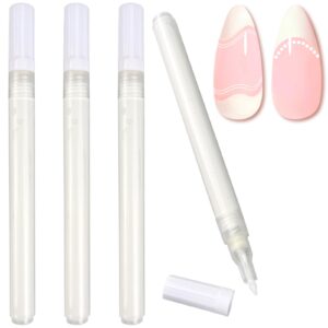 4 Pcs French Manicure White Tip Pen Drawing Painting Polish Marker Pen for Girl and Woman>Manicure Art Pen for Painting Nails DIY