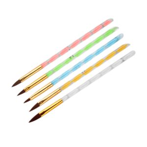 SOIMISS 5Pcs Manicure Drawing Pens Professional Nail Art Painting Brushes for DIY Designs Durable Nail Painting Accessories for Personal and Salon Use