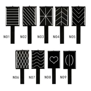 PhantomSky Magnet Stick Magnet Pen Manicure Nail Art Tool>9 PCS Nail Magnet Magnet Plate Wand Board for 3D Magnetic Cat Eye Gel Nail Polish Powder DIY Tool