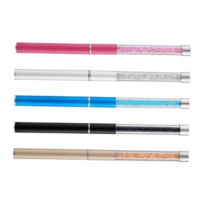Healeved 5pcs Manicure Nail Art Pen Set Acrylic Tip Crystal Nail Art Perfect for Diy Random Color
