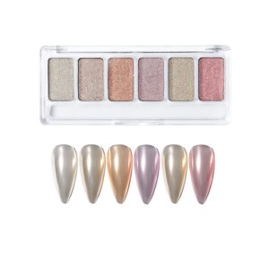 6 Colors Acrylic Powder Set> Acrylic Nail Powder for DIY Nail Art Design 3D Nail Extension Manicure Carving Colored Polymer Nail Powder Kit