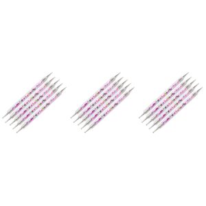 minkissy 3sets Nail Design Tools Kit Nail Art Pen Brush Dotting Tool Supplies Ideal for Art Lovers Professionals 5pcs*3