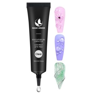 15g 3D Nail Gel Sculpting Gel Nail Art Glue for Nail Art Designs DIY Nail Craving Molding Gel for 3D Gel Nail Art Polish Painting Drawing Gel Sculpture Gel Nail