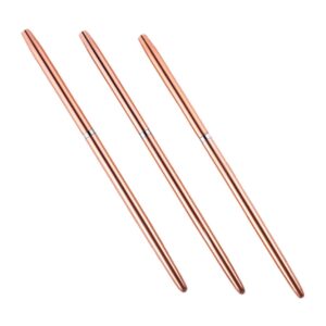 Mipcase 3pcs Nail Art Line Pen Set Nail Art Liner Pull Line Pens Rose Gold Holder Supplies for Diy