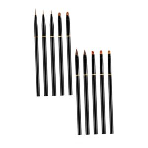 TOVINANNA 10Pcs Nail Art Drawing Pens Nail Painting Pens for Home Salon Use Professional Manicure Tools for Detailed Nail Design and Art