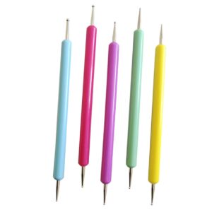OSOLADY 5pcs Nail Art Dotting Tool Set French Manicure Pen Nail Art Manicure Tools for Women