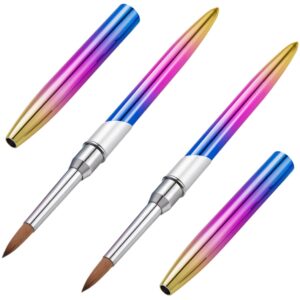 Didiseaon 2Pcs Gradient Color Nail Art Pens Professional Dual Ended Nail Brush for Gel Polish Designs Durable Manicure Tools for Home and Salon Use