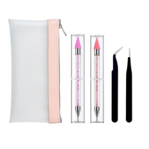 Generic Rhinestone Picker Tool,2PCS Wax Pencil for Rhinestones,Rhinestone Grabber Tool Jewel Picker Tool Nail Rhinestones Diamond Painting Dotting Pen