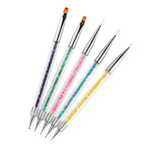 Outanaya Professional Nail Art Accessories 5pcs Nail Drawing Pen Fine Tip for Line Art for Mothers Daughters and Festive Occasions