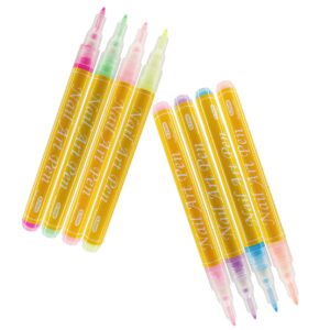 Mipcase Nail Art Pens 8pcs Graffiti Dotting Pens Easy Diy Manicure Markers Lightweight Portable