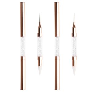 LLMSIX Rhinestones Picker Doting Pen, Dual-Ended Wax Pencil Pen Rhinestone Picker Dotting Pen Rhinestones Applicator with Acrylic Handle for Gem Stone Jewelry Nail Art DIY Craft (White)