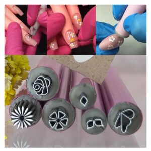 6 PCS Nail Art Stamp Pen,2024 New Flower Nail Art Pen Set,Nail Art Dotting Tools with Simple Design,Nail Stamp Pen DIY Nail Art Tools with Different Patterns for Girls and Women
