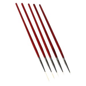 Hemoton 5pcs Nail Art Pen Set Fine Line Paint Brush for Manicure Wax Dotting Tool Nail Gel Polish Pen