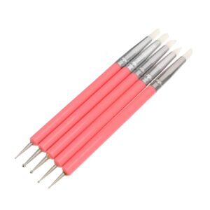 Healeved Double-ended Manicure Art Pen Set Gel Nail Art Tool Kit Brush Dotting Pens for Home Salon