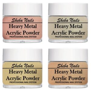 SHEBA NAILS Heavy Metal Color Acrylic Collection Variety Kit