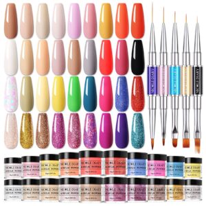 Bundle – NICOLE DIARY 36 Colors Acrylic Powder Set> Acrylic Nail Powder Starter Set for Nail Extension> Nail Carving> Nail Salon & DIY Manicure at Home