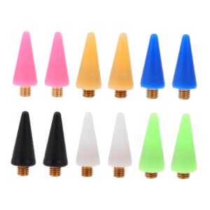 Hemoton 12pcs Nail Rhinestone Picker Wax Dotting Pen Tip Nail Art Tool Replacement for Drilling Pen Wax