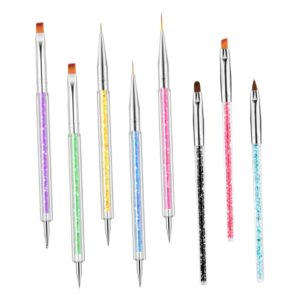 FOYTOKI Double-ended Nail Art Pen Set Professional Manicure Tools Dotting Tools Brush for Nail Cleanup
