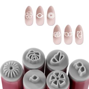 6pcs Nail Art Stamp Pen>Floral Nail Stamp Pen with Different Patterns Graffiti Nail Stamp Nail Art Stamp Tool Nail Art Stamp Pen Set DIY Nail Art Tools for Women Home DIY Nail Art