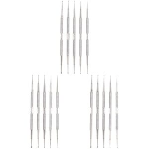 SaditY 15 Pcs Nail Art Drill Pen Stainless Steel Nail Kit Dotting Pen Nail Art Dotting Tool Nail Drill Point Pen Polymer Clay Tools Nail Dotter Diy 3d Gel Decorative Pen Simple To Rotate