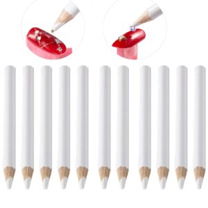 Rookii 10Pcs Rhinestone Picker Tool,Self Adhesive Resin Picker Pencil Diamond Gem Art Tools Rhinestone Applicator Nail Point Drill Pen Resin Picker Dotting for Nail Art DIY