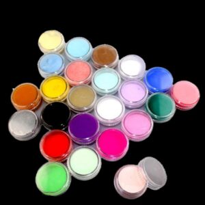 24 Assorted Colors Acrylic Powder Dust Set for Nail Art Decoration Design