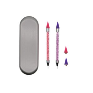 Rhinestone Picker Diamond Painting Pen Gems Picker Dotting Wax Pencil Duan-ended Paint Tool for 5D Diamond Art Painting Kids Nail Art DIY Accessories Decoration 2 Set
