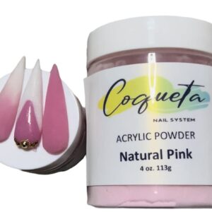 Acrylic Nail Powder of Coqueta Nail System (Natural Pink)> 2 Ounce