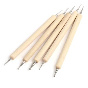 Nail Dotting Tools 5PCS Double-ended Dotting Pens Kit Nail Art Pen For Nail Drawing And Nail Paint, Nail Art Design Tools, Nail Art Painting Dotting Pens, Nail Art Tip Dot Paint DIY Manicure Tools 5p