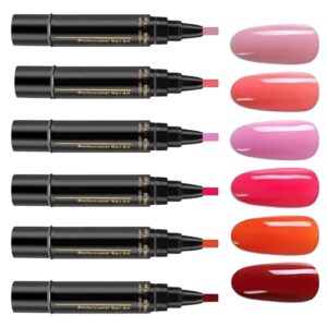 Nail Polish Pens UK>Quick Dry 6 Colors Nail Polish Markers Pens>Nail Varnish Pens>Gel Nail Polish Pens UK>Gel Nail Polish Pen Set>Soak Off DIYS Nail Arts Sets Tools For Women Girls