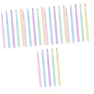 FRCOLOR 25 Pcs Nail Art Brush and Accessories Nail Tools for Nail Art Manicure Set Nail Gel Brush Nail Painting Pens Kit